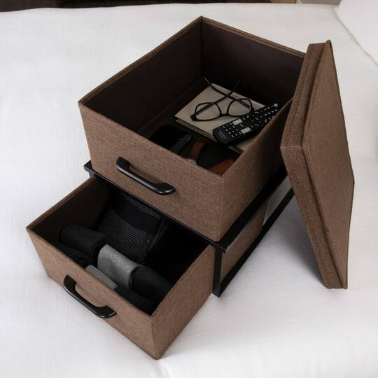 Household Essentials Stacking Storage Boxes Set